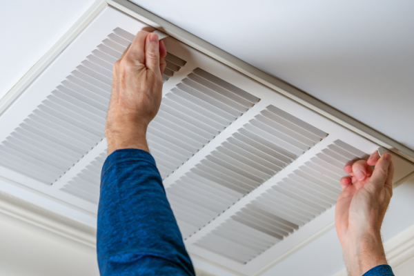 Replacing air filter in home